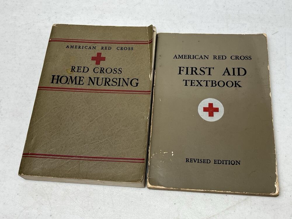 Red Cross Home Nursing And First Aid Text Book Vintage Booklets American